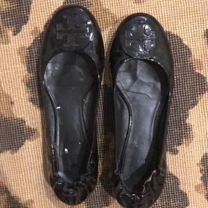 Black Tory Burch Patent Leather Flats